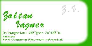 zoltan vagner business card